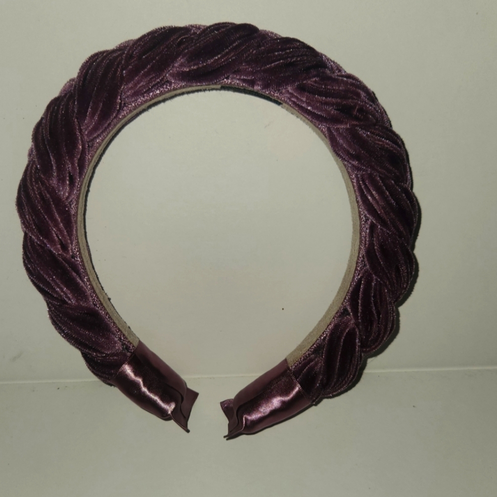 Elegant Purple Braided Headband